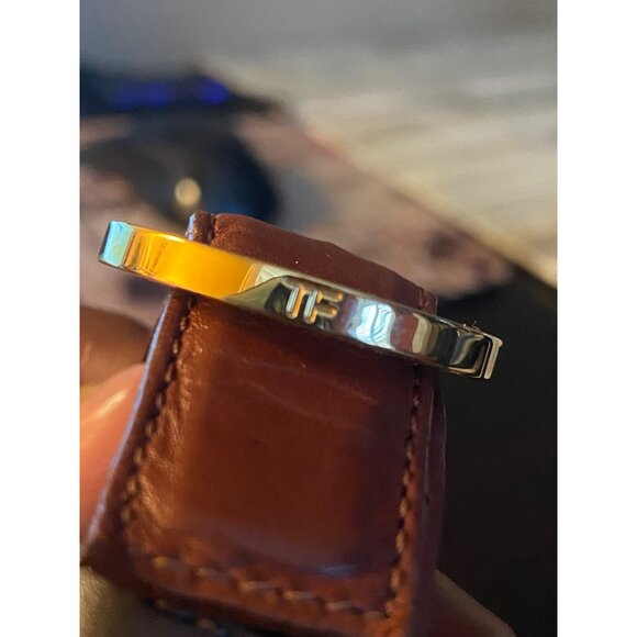 Tom Ford Brown Leather Strappy Block Heel Sandals Sz 39 Made in Italy - Picture 15 of 16